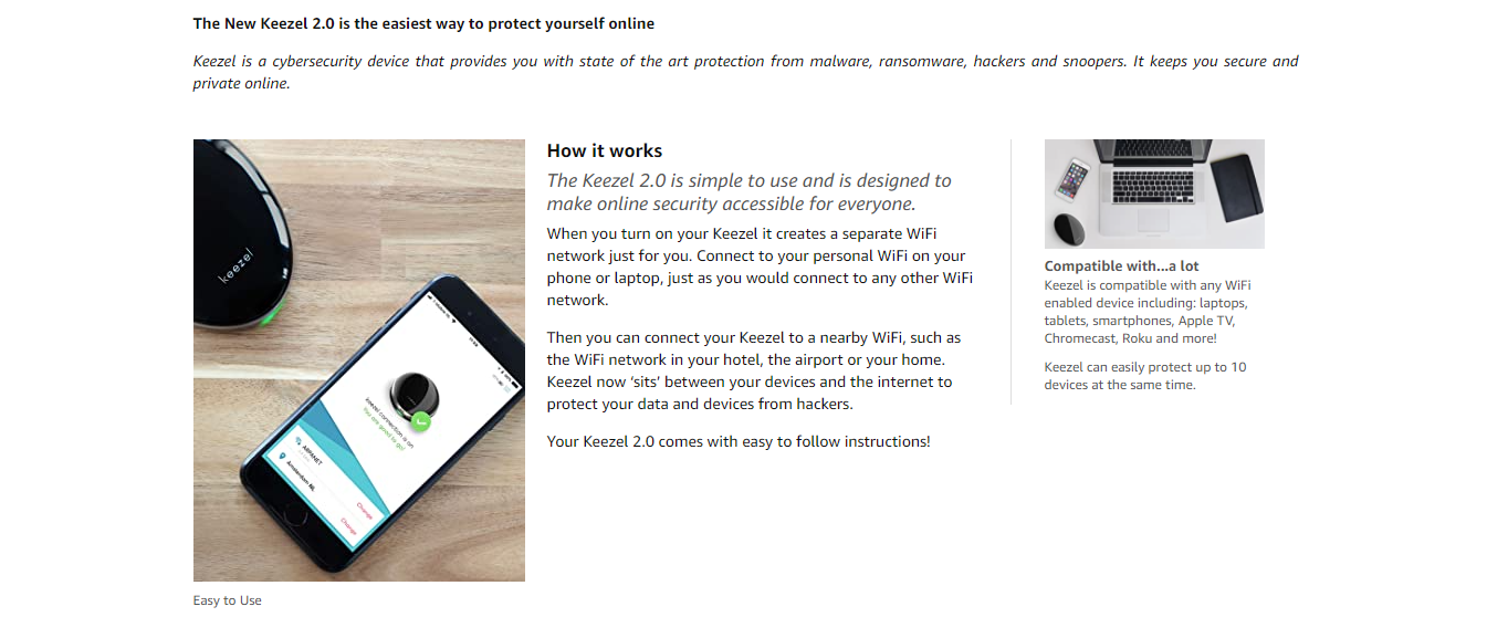 Keezel 2.0 is the easiest way to protect yourself online